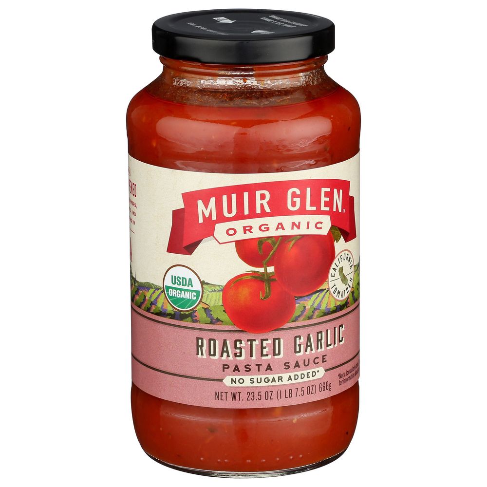 Muir Glen Organic No Sugar Added Roasted Garlic Pasta Sauce, 23.5 Fluid Ounce -- 12 Per Case