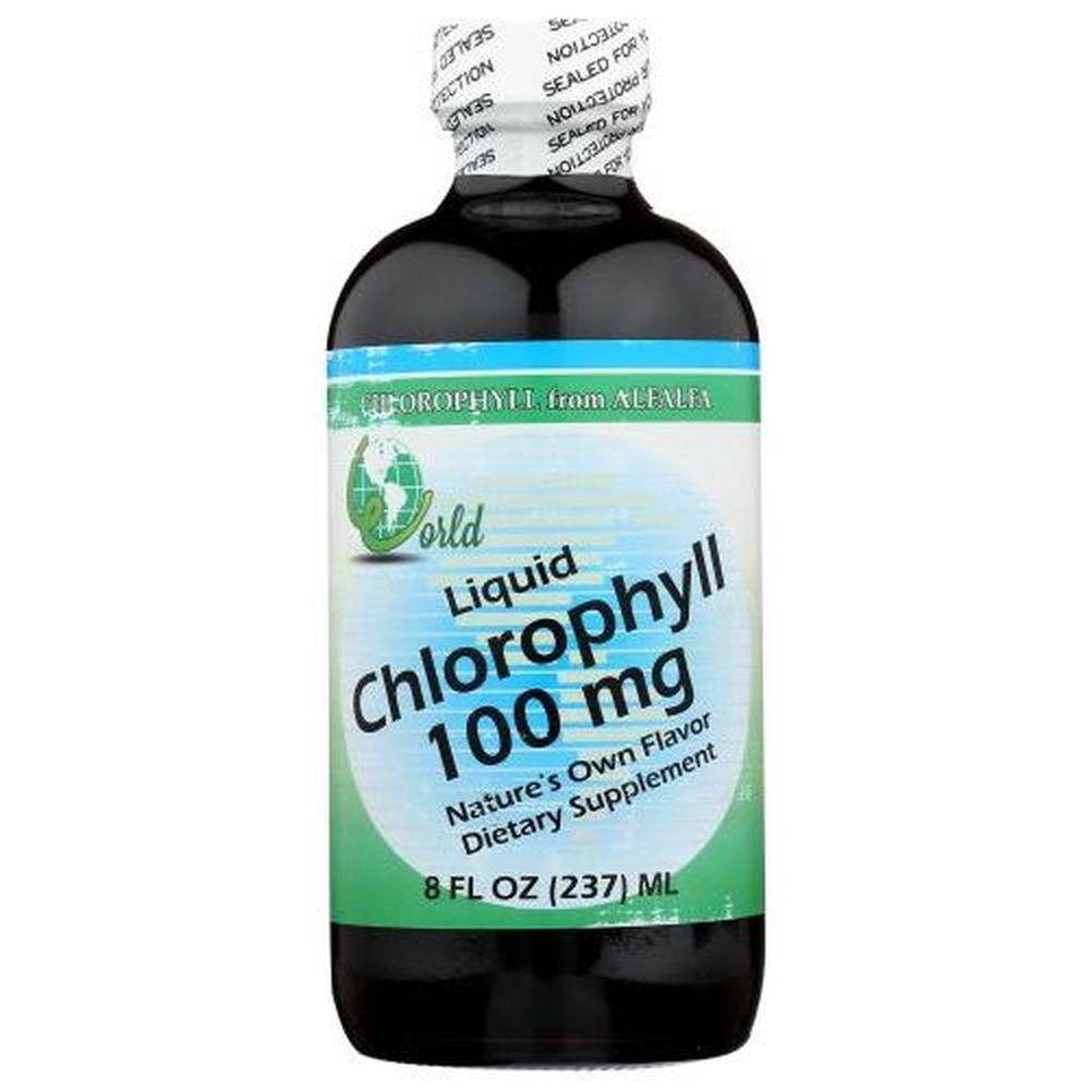 World Organic 100 Mg Chlorophyll Liquid, 8 Ounce