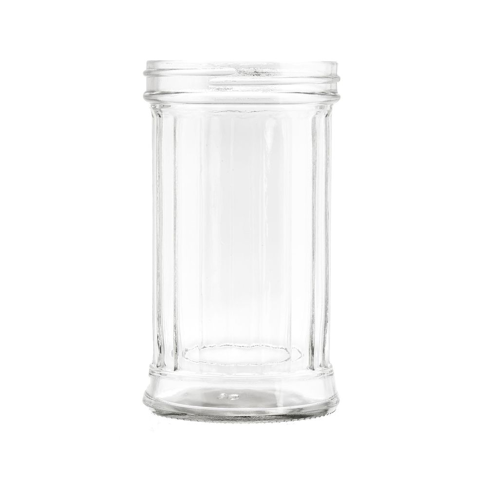 Tablecraft 12 Ounce Glass Jar For Fluted Glass Shaker, 12 Ounce Capacity -- 24 Per Case