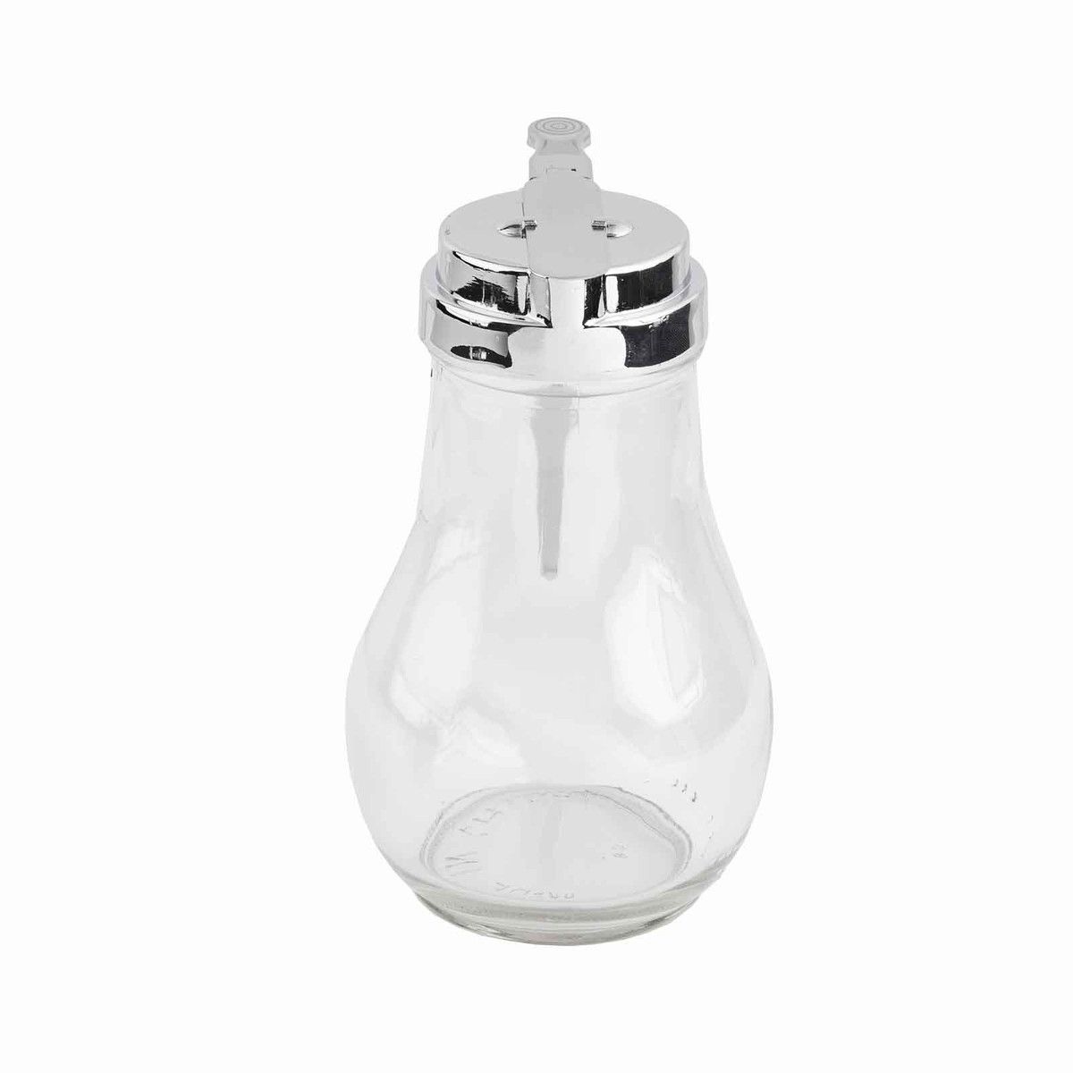Tablecraft Teardrop Chrome Metal Top Syrup Dispenser, 14 Ounce Capacity -- 12 Per Case