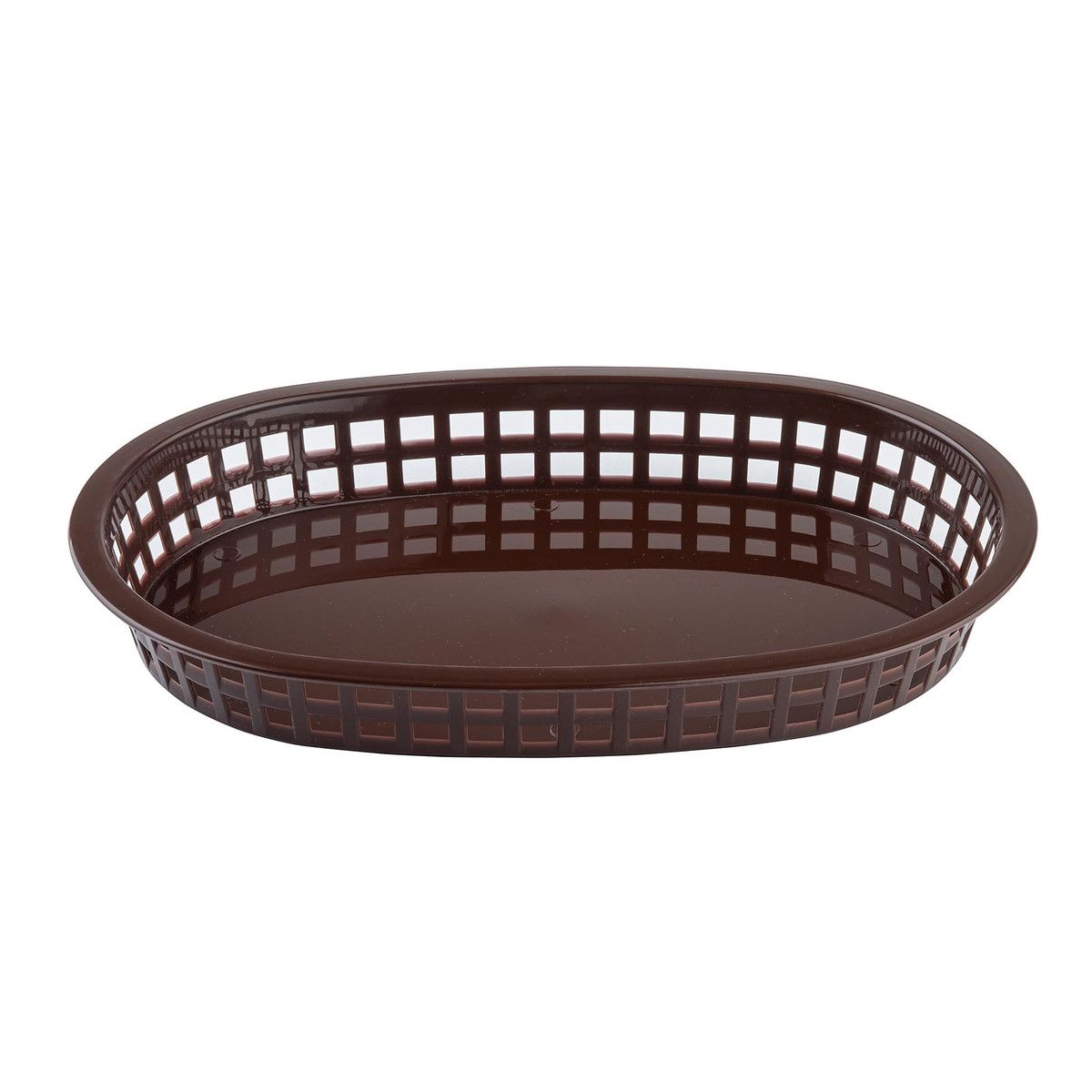 Tablecraft Plastic Brown Oval Chicago Basket, 10.5 X 7 X 1.5 Inch -- 36 Per Case