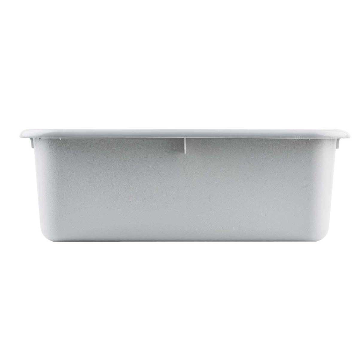 Tablecraft Gray High Density Polypropylene Tote Box, 21.5 X 15.75 X 7 Inch -- 12 Per Case