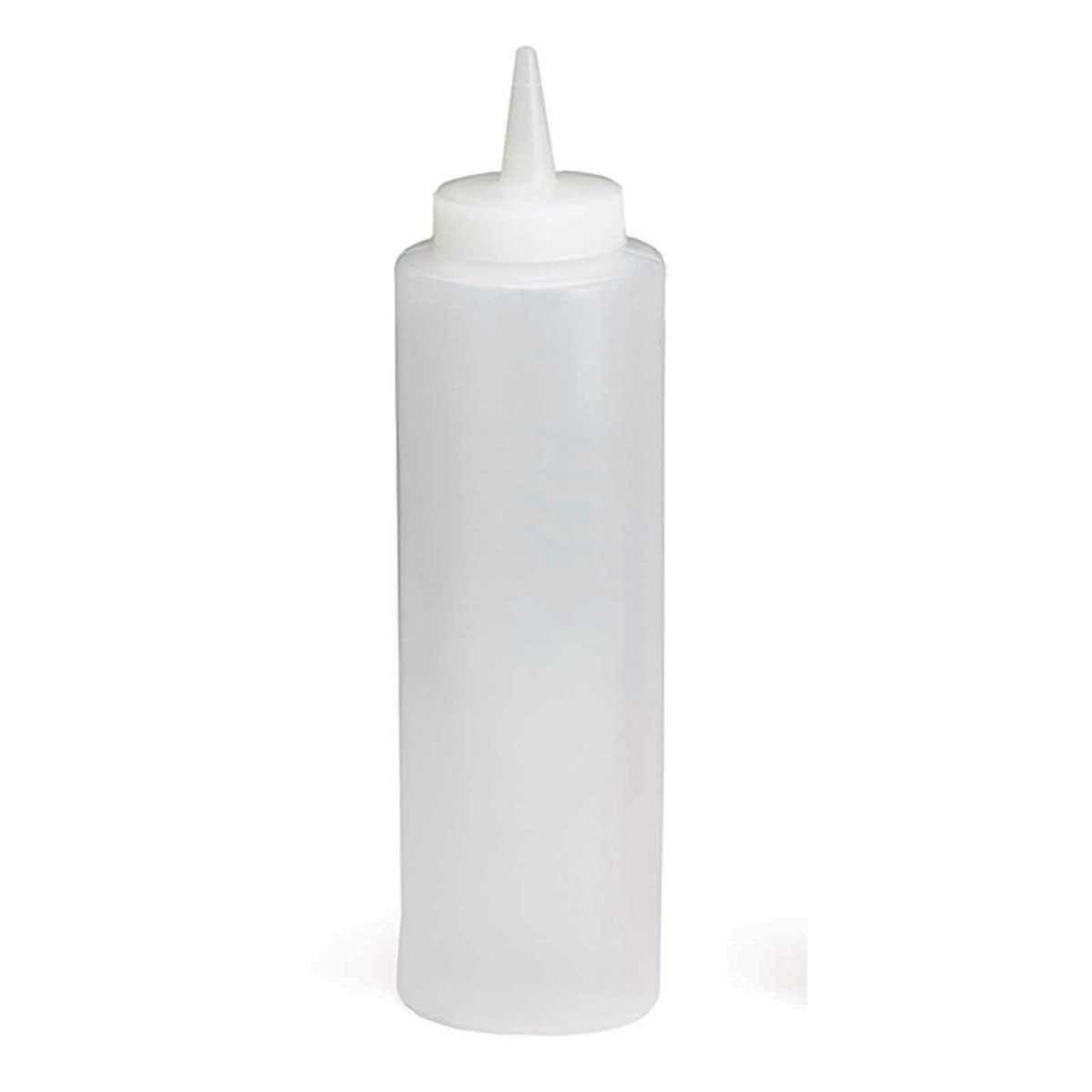 Tablecraft Clear Ldpe Standard Cone Tip Squeeze Bottle With Natural Polypropylene Top, 12 Ounce Capacity -- 12 Per Case