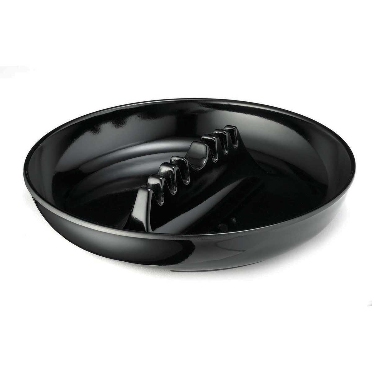 Tablecraft Bakelite Black Round Ashtray With Safety Island, 7 X 7 X 1.375 Inch -- 72 Per Case