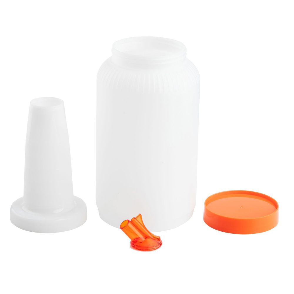 Tablecraft Pourmaster Complete Natural Bottle Pourer With Orange Cap And Spout, 0.5 Gallon Capacity -- 6 Per Case