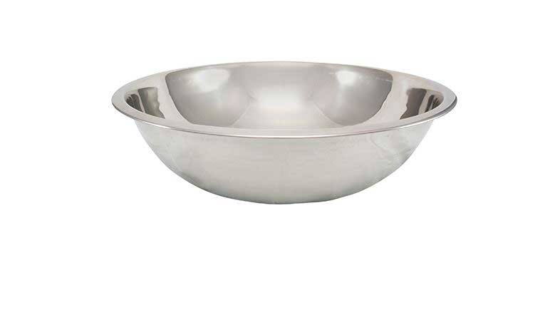 Tablecraft 200 Series Stainless Steel Standard 0.4 Mm Mirror Finish Mixing Bowl, 4 Quart Capacity