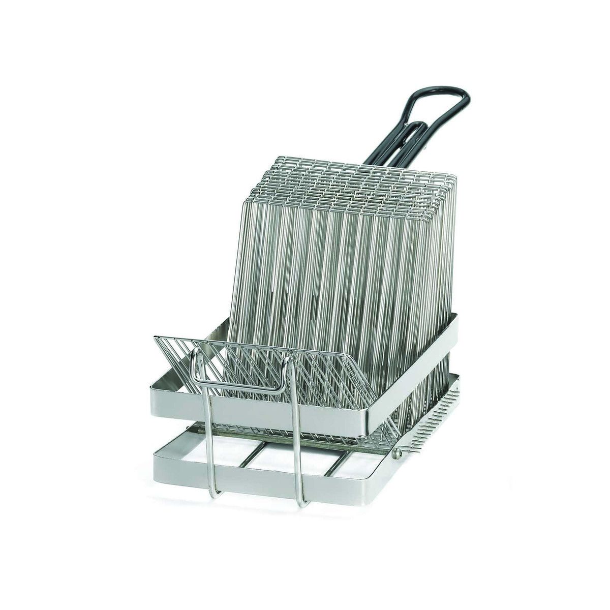 Tablecraft Chrome Plated Tostada Fry Basket, Holds 6 Inch Tostada Shells