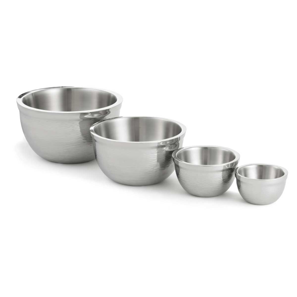 Tablecraft Remington Collection Stainless Steel Rice Pattern Round Double Wall Bowl, 3.25 Quart Capacity