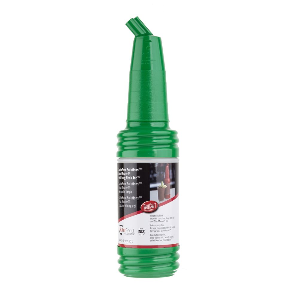 Tablecraft Pourmaster Green High Density Polyethylene Replacement Neck With Integrated Spout Fits N32a Pourer, 3.5 X 3.5 X 8.25 Inch