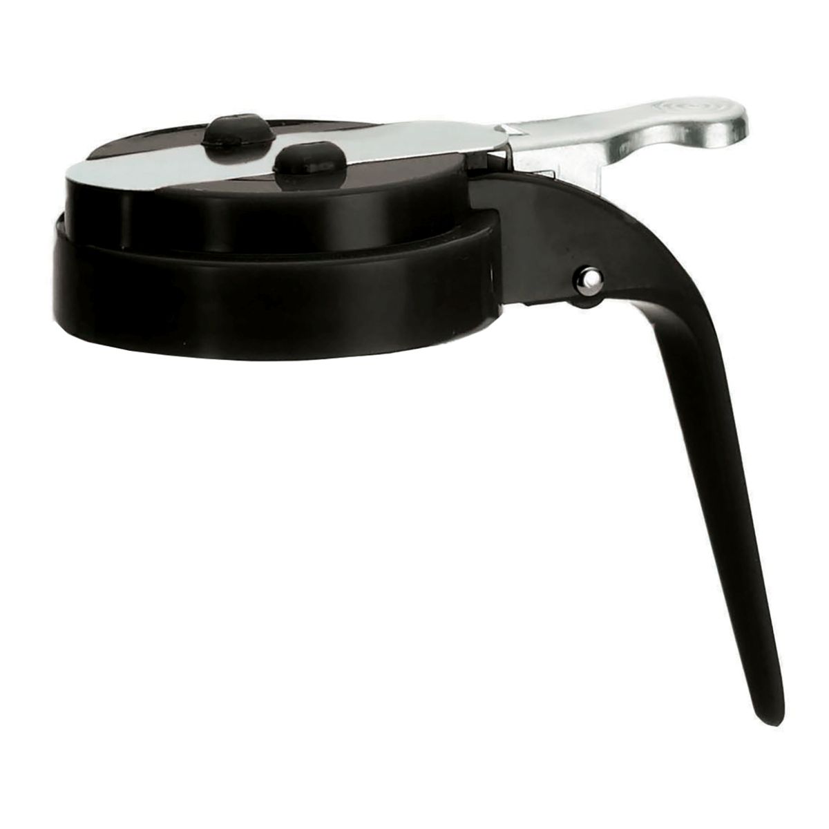 Tablecraft Modern Collection Black Plastic Top Glass Syrup Dispenser, 12 Ounce Capacity -- 12 Per Case
