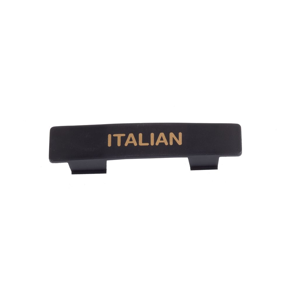 Tablecraft Polypropylene Black With Orange Print Italian Tag For Nsf Saferfood Solutions Option Dispenser, 0.5625 X .4375 X 2.5 Inch