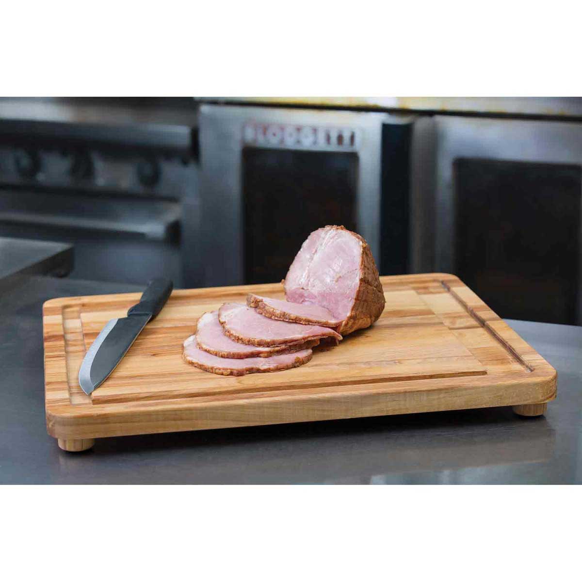 Tablecraft Birchwood Carving Board With Channel And Feet, 20 X 16 X 1.625 Inch