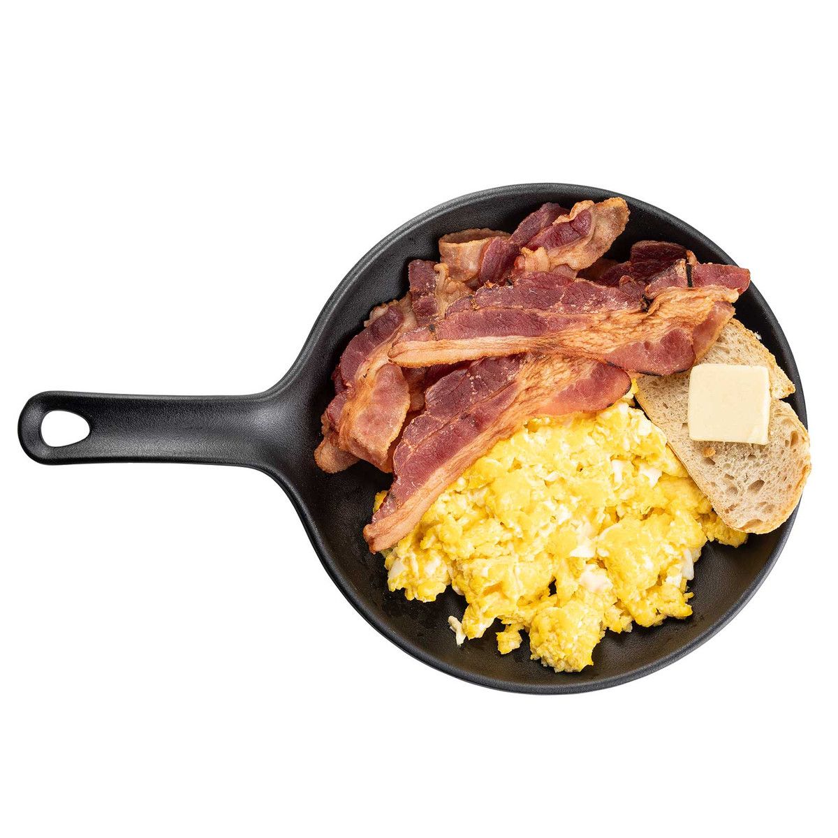 Tablecraft Cast Iron Finish Round Melamine Skillet With 4 ¾ Inch Handle, 8.5 X 8.5 X 2.25 Inch