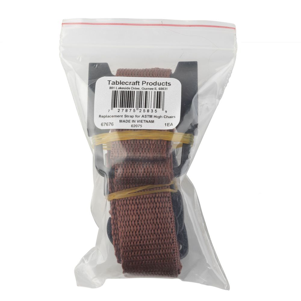 Tablecraft Nylon Replacement Strap B For Astm High Chairs, 14 X 1.25 X 1 Inch -- 12 Per Case