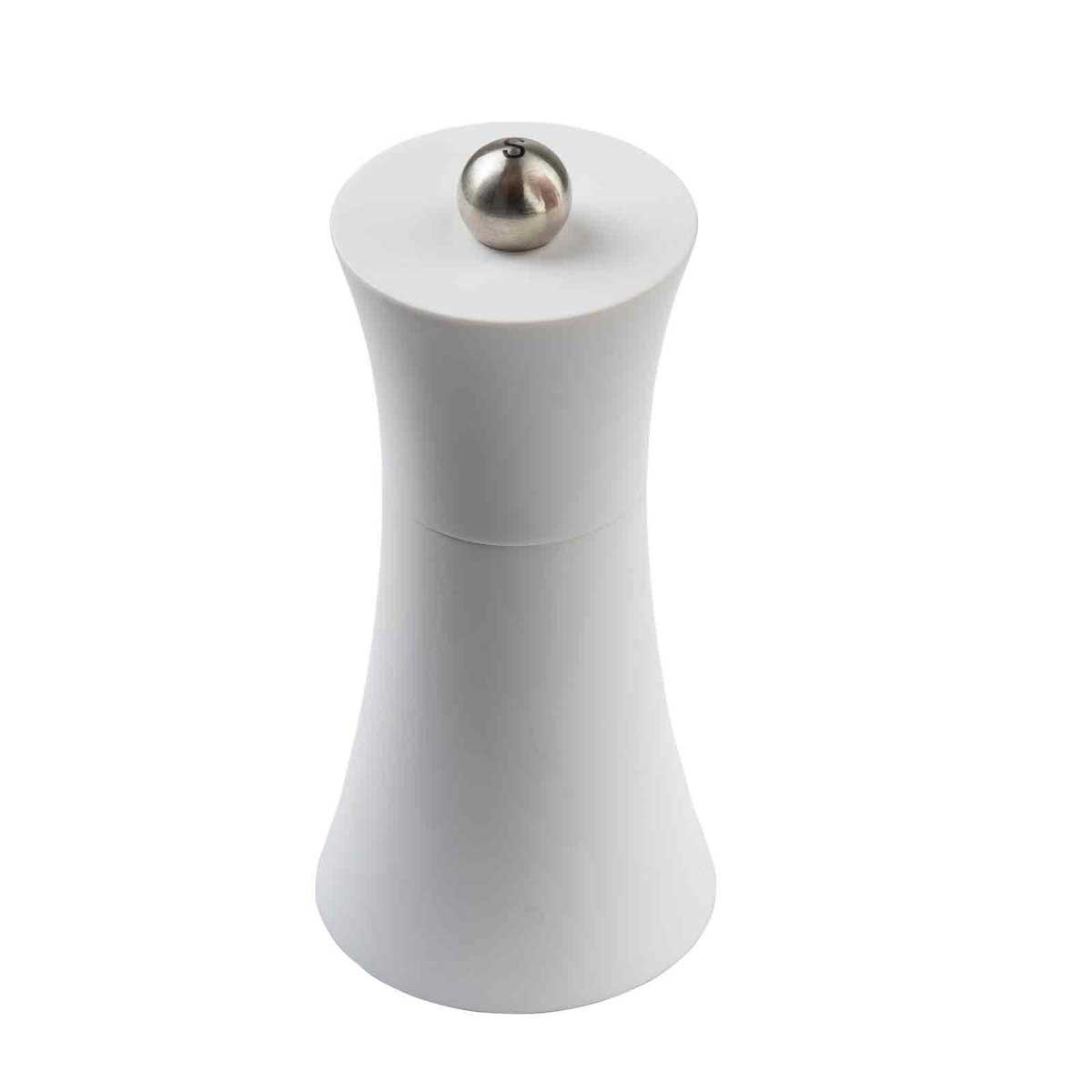 Tablecraft Acrylic Black And White Salt And Pepper Mill Set, 5 Inch