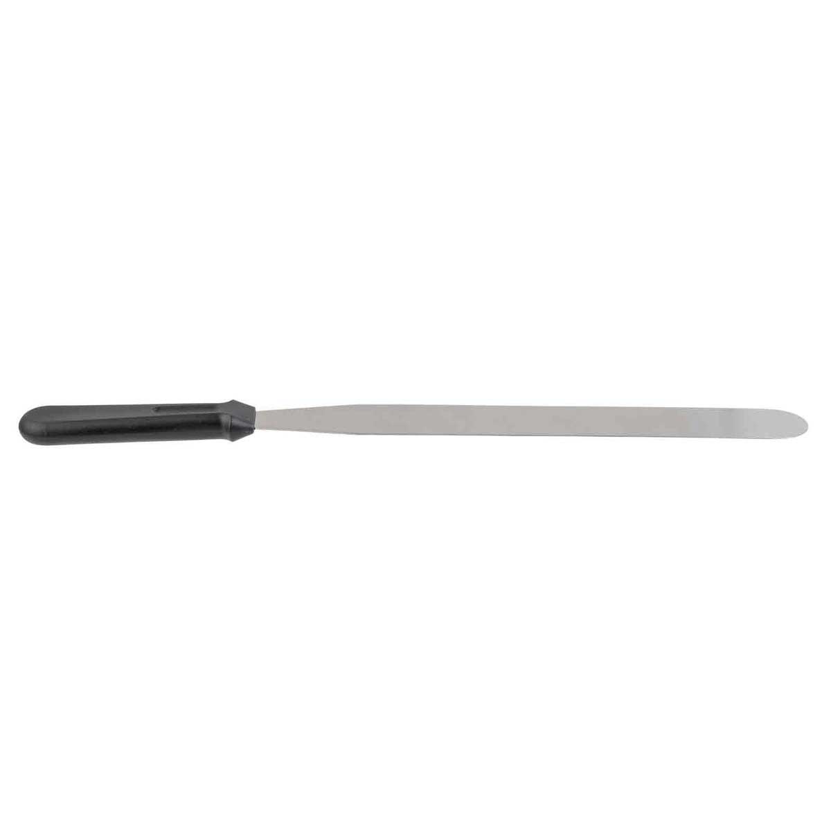 Tablecraft Stainless Steel Icing Spatula With Black Polypropylene Handle, 10 Inch