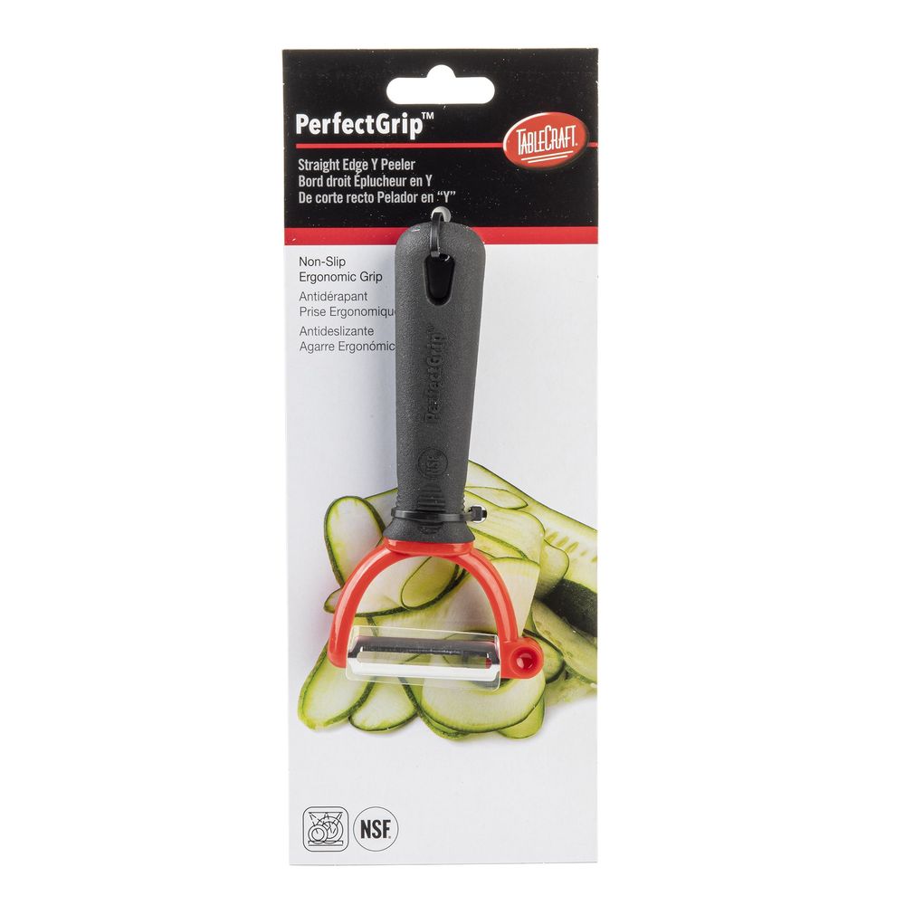 Tablecraft Perfectgrip 420j2 Stainless Steel Straight Edge Y Peeler, 2.75 X 1 X 5.75 Inch -- 12 Per Case