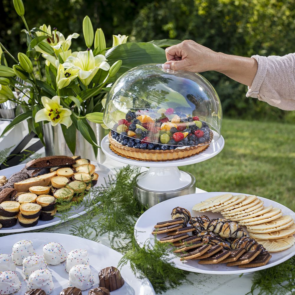 Tablecraft Styrene Acrylonitrile Clear Round Dome Cover For Cake Stand, 11.125 X 11.125 X 6.25 Inch