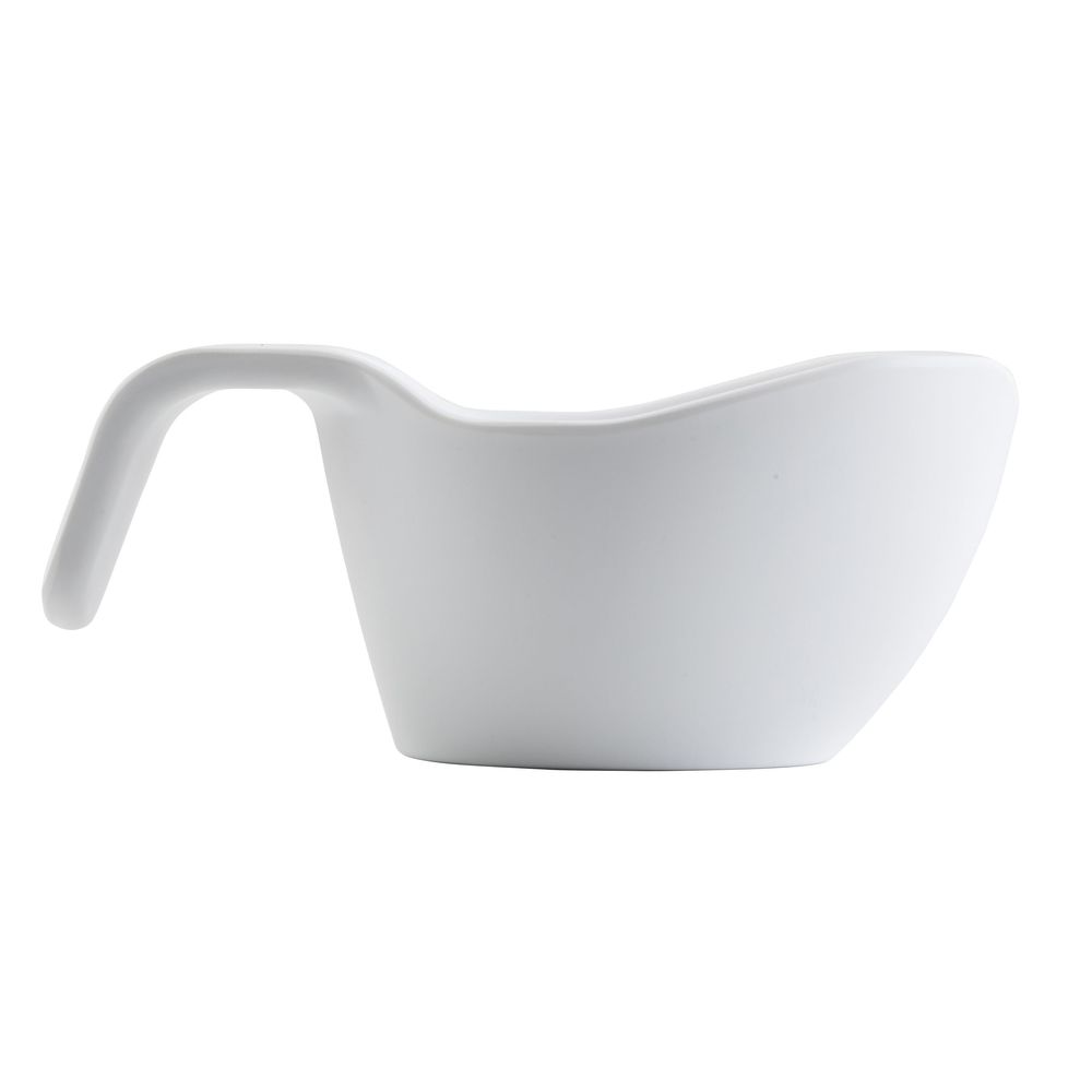 Tablecraft White Melamine Stackable Sauce Boat, 8 Ounce Capacity -- 12 Per Case
