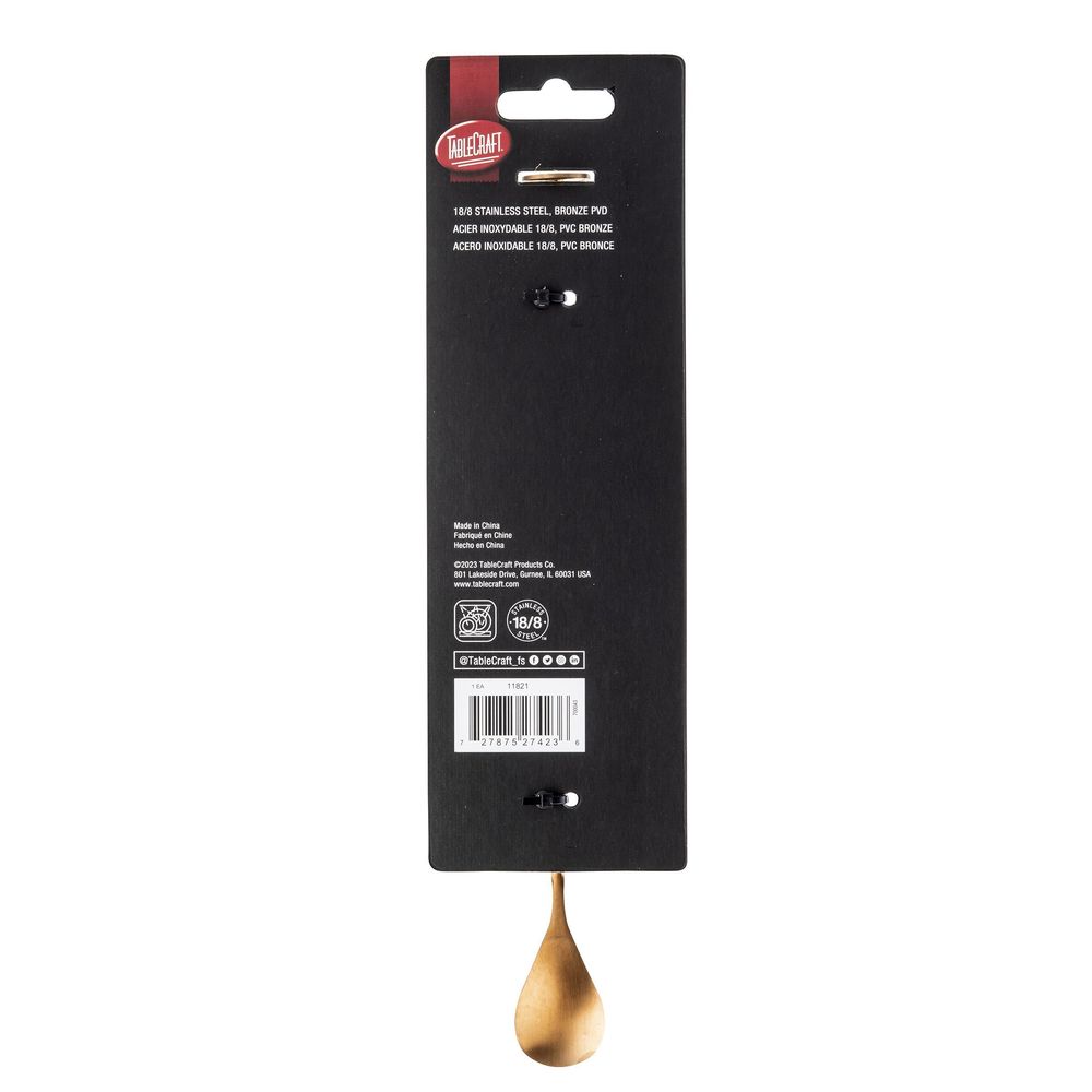 Tablecraft 18-8 Stainless Steel Bronze Finish Bar Spoon, 1.125 X .875 X 10.75 Inch -- 6 Per Case