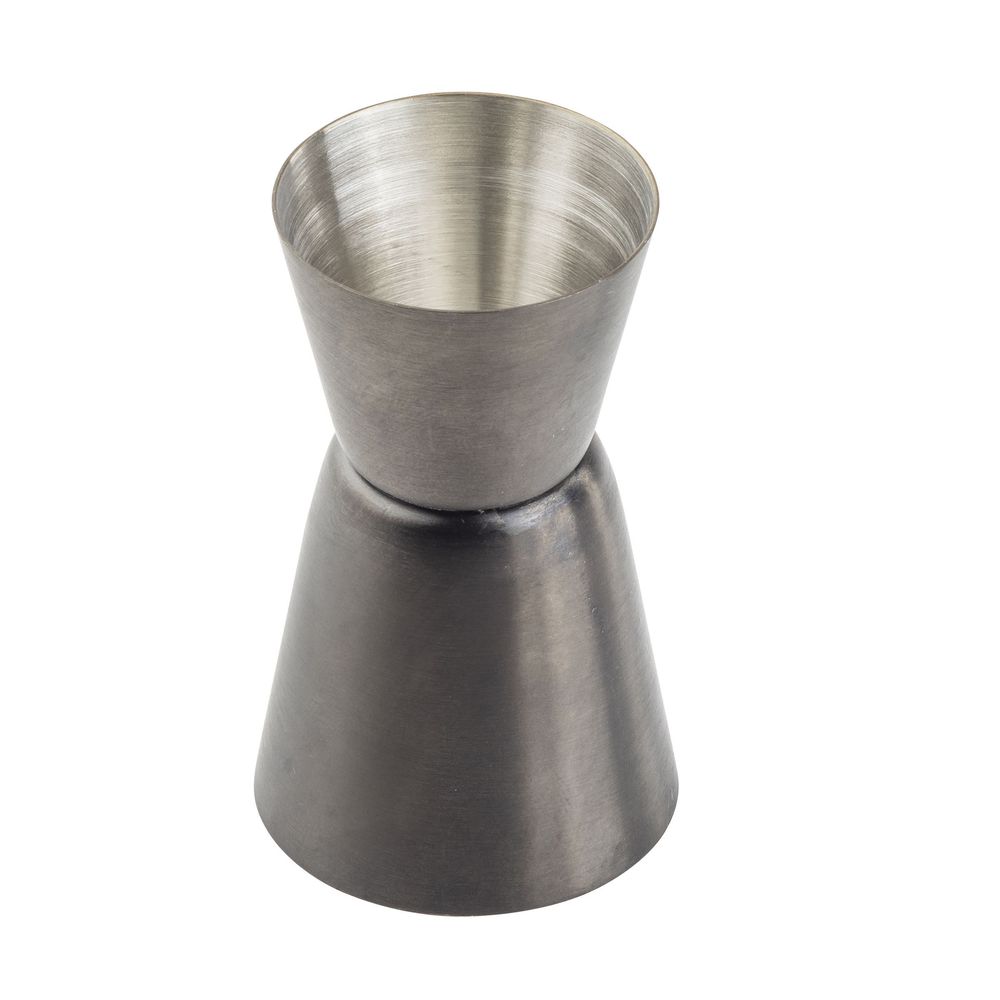 Tablecraft Pvd Barware 18-8 Stainless Steel Gunmetal Finish Jigger, 0.5 And 1 Ounce Capacity -- 6 Per Case