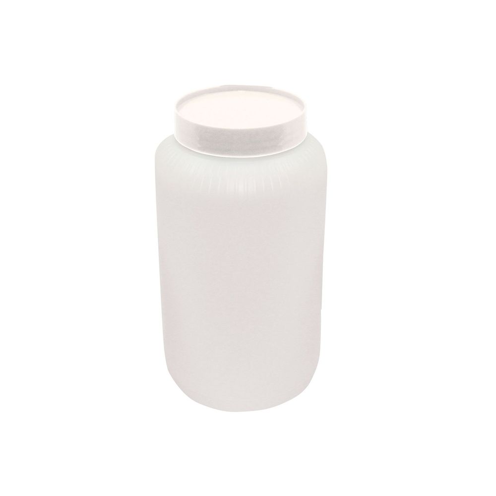 Tablecraft Pourmaster High Density Polyethylene 0.5 Gallon Backup Mix Bottle With White Cap, 4.875 X 4.875 X 8.75 Inch -- 6 Per Case