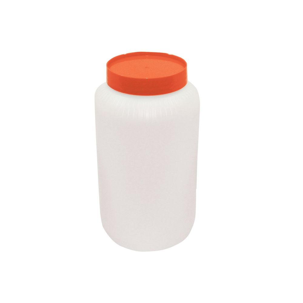 Tablecraft Pourmaster High Density Polyethylene 0.5 Gallon Backup Mix Bottle With Orange Cap, 4.875 X 4.875 X 8.75 Inch -- 6 Per Case