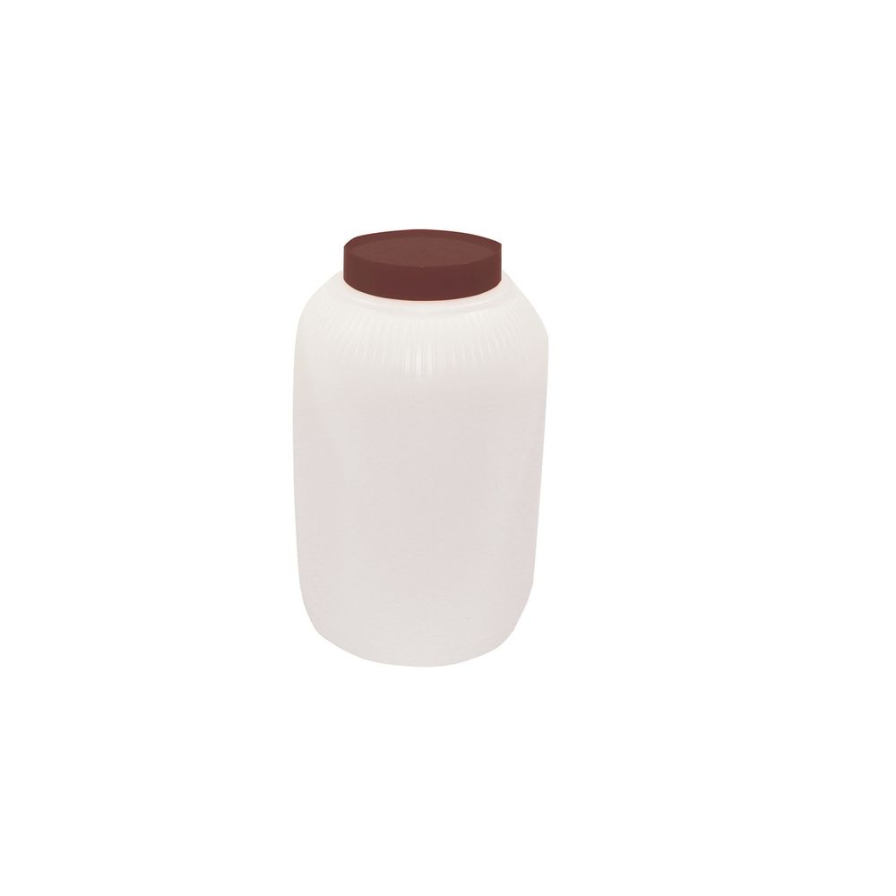 Tablecraft Pourmaster High Density Polyethylene 1 Gallon Backup Mix Bottle With Brown Cap, 6 X 6 X 10 Inch -- 6 Per Case
