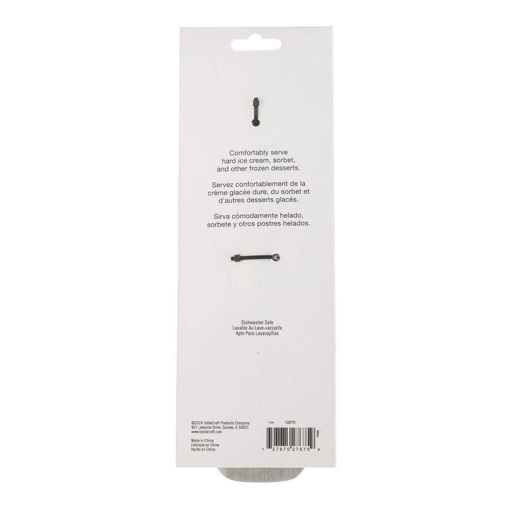 Tablecraft Perfectgrip 18-0 Stainless Steel Black Ice Cream Spade, 2.75 X 1 X 9.75 Inch -- 12 Per Case