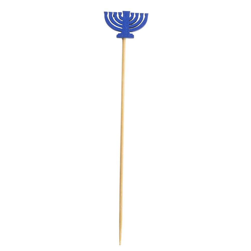 Tablecraft 4.5 Inch Bamboo And Pinewood Assorted Menorah Decorative Picks - Combo, 100 Count -- 12 Per Case