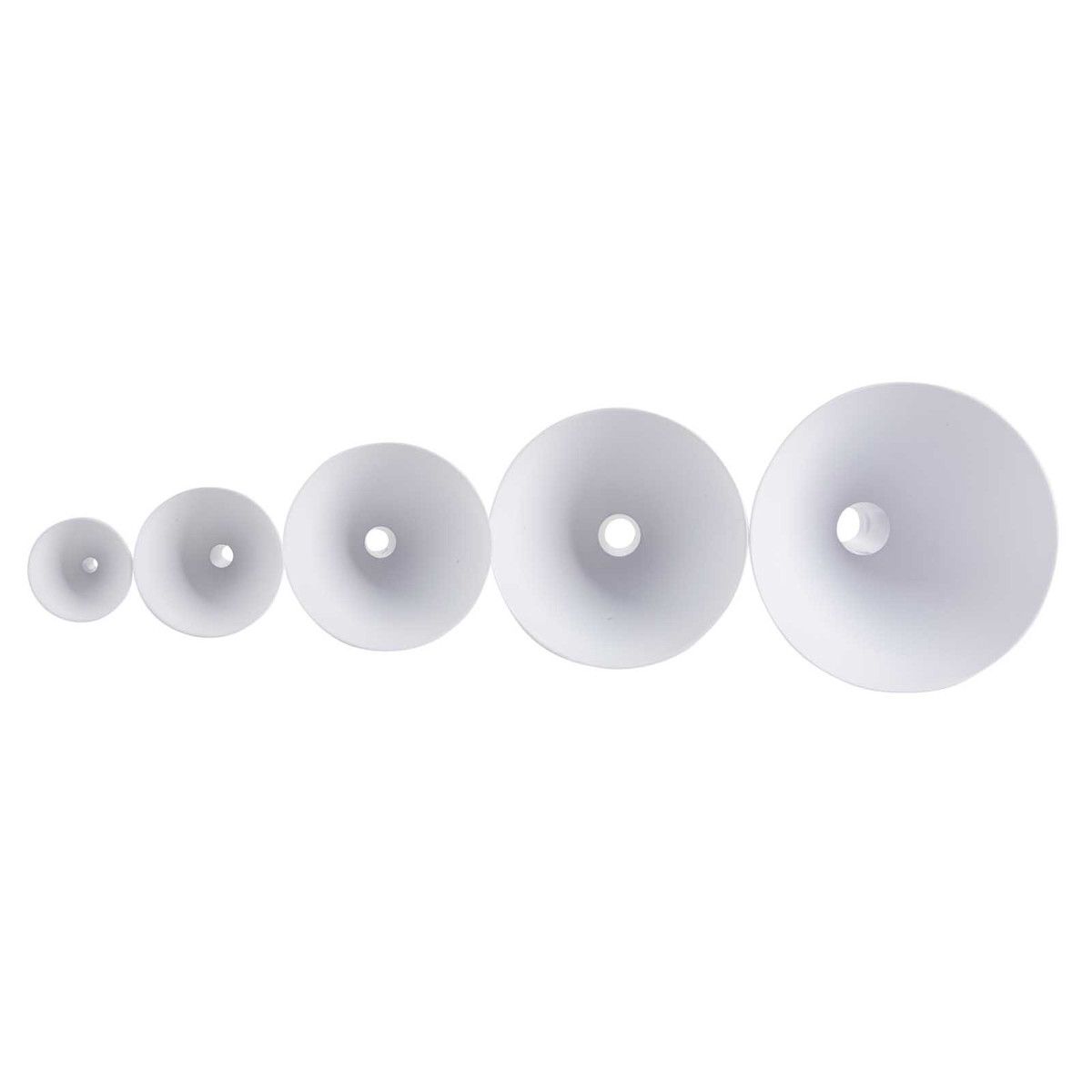 Tablecraft White 5 Piece Funnel Set, 5.875 X 5.875 X 6.75 Inch