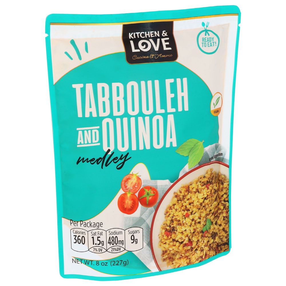 Kitchen And Love Ready To Eat Tabbouleh And Quinoa Medley, 8 Ounce -- 6 Per Case