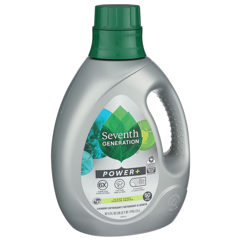 Seventh Generation Power Clean Scent Laundry Liquid, 87.5 Fluid Ounce -- 4 Per Case