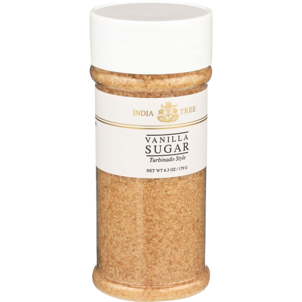 India Tree Turbinado Style Vanilla Sugar, 7 Ounce -- 6 Per Case