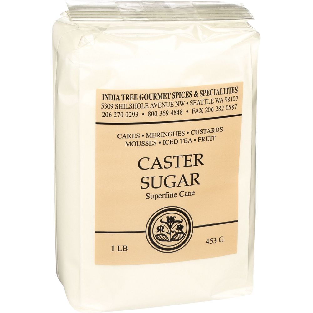 India Tree Superfine Cane Caster Sugar, 12 Ounce -- 6 Per Case