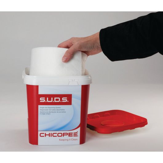 Chicopee Single Use Dispensing System Towel Roll For Quat, 110 Per Roll -- 6 Per Case
