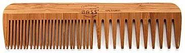 Bass Brushes Dark Bamboo Fine Wide Tooth Combination Grooming Comb