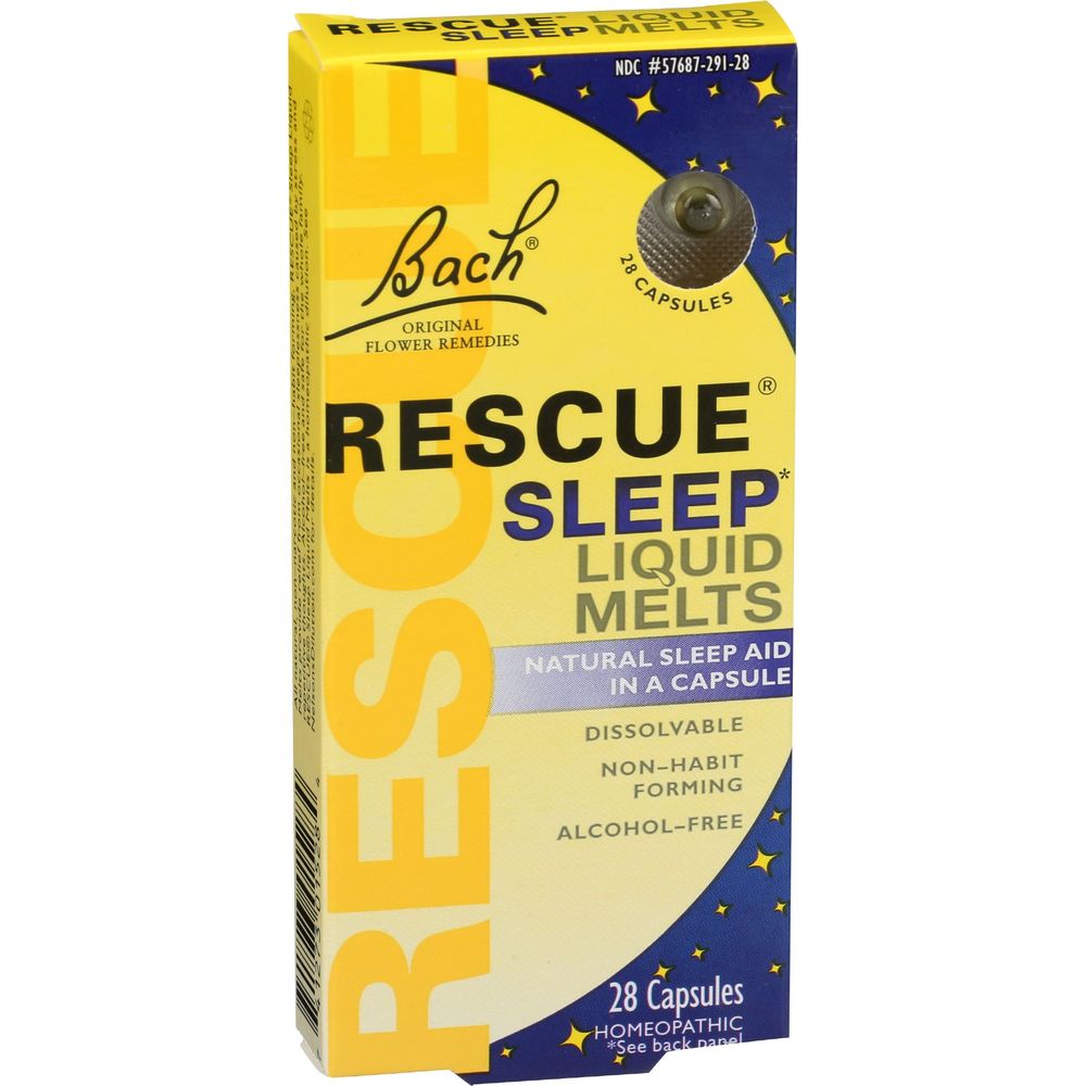 Nelson Bach Rescue Sleep Liquid Melts Capsules, 28 Count
