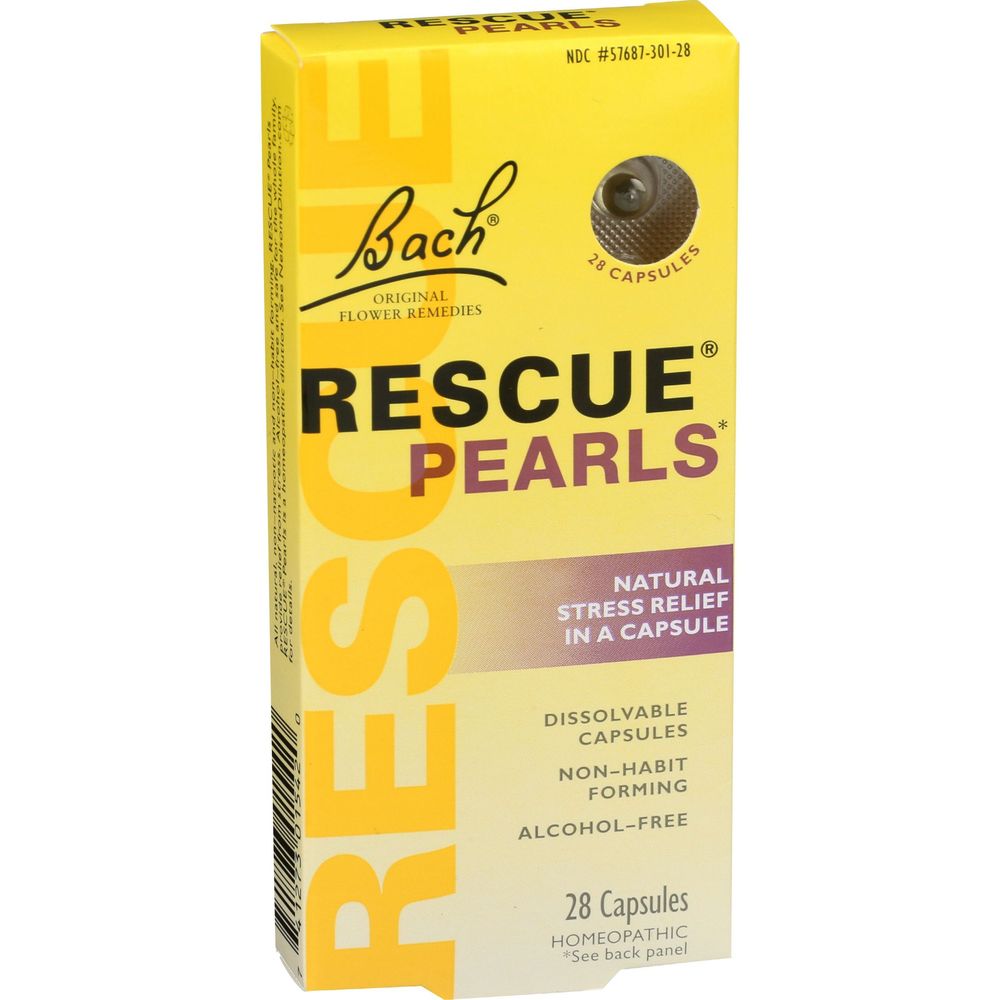 Nelson Bach Rescue Original Flower Remedies Stress Relief Capsules, 28 Count