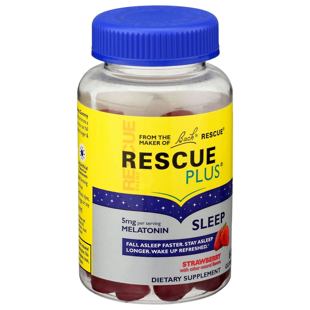 Nelson Bach Rescue Plus Strawberry Sleepy Gummy, 60 Count -- 3 Per Case