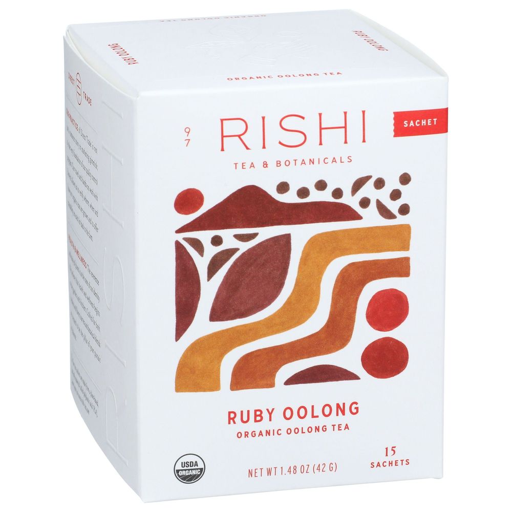 Rishi Organic Ruby Oolong Tea, 15 Count -- 6 Per Case
