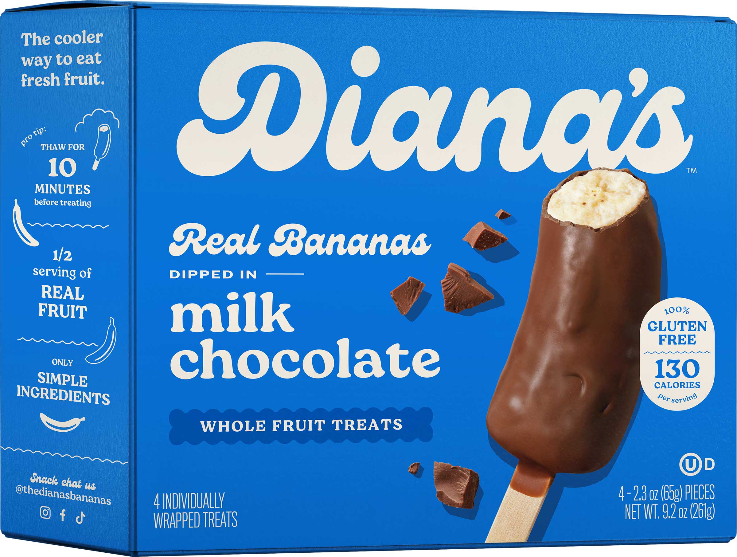 Dianas Milk Chocolate Banana Halves, 9.2 Ounce -- 12 per case