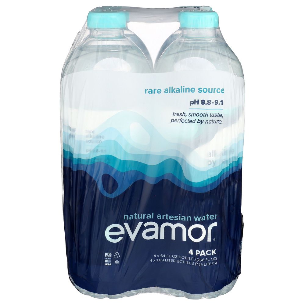 Evamor Artesian Alkaline Water, 256 Fluid Ounce -- 2 Per Case