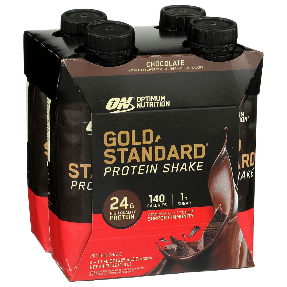 Optimum Nutrition Gold Standard Chocolate Protein Shake, 44 Fluid Ounce -- 3 Per Case