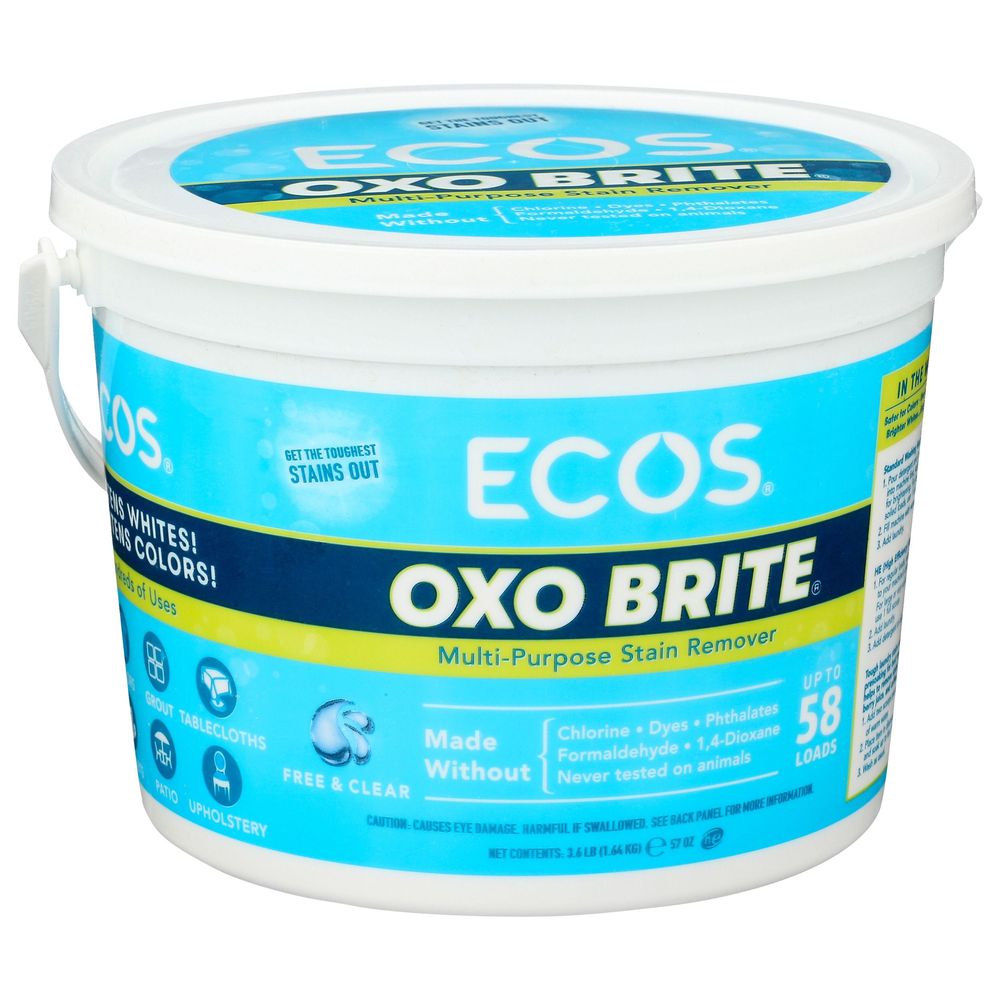Ecos Oxobrite Free And Clear Multi-purpose Stain Remover, 3.6 Pound