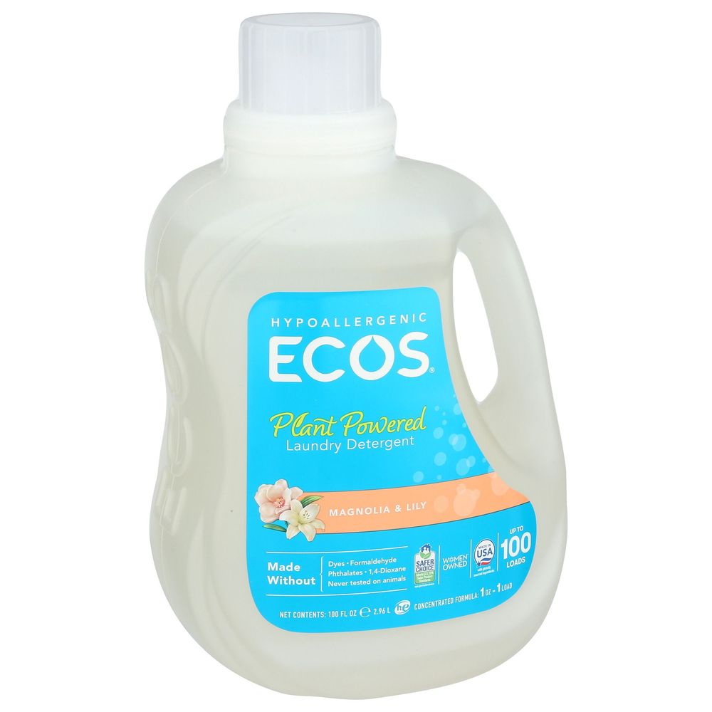 ECOS Magnolia and Lily Hypoallergenic Laundry Detergent, 100 Ounce -- 4 per case