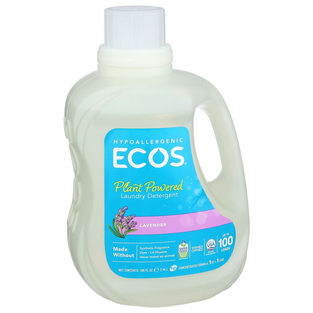 Ecos Lavender Hypoallergenic Laundry Detergent, 100 Ounce -- 4 Per Case