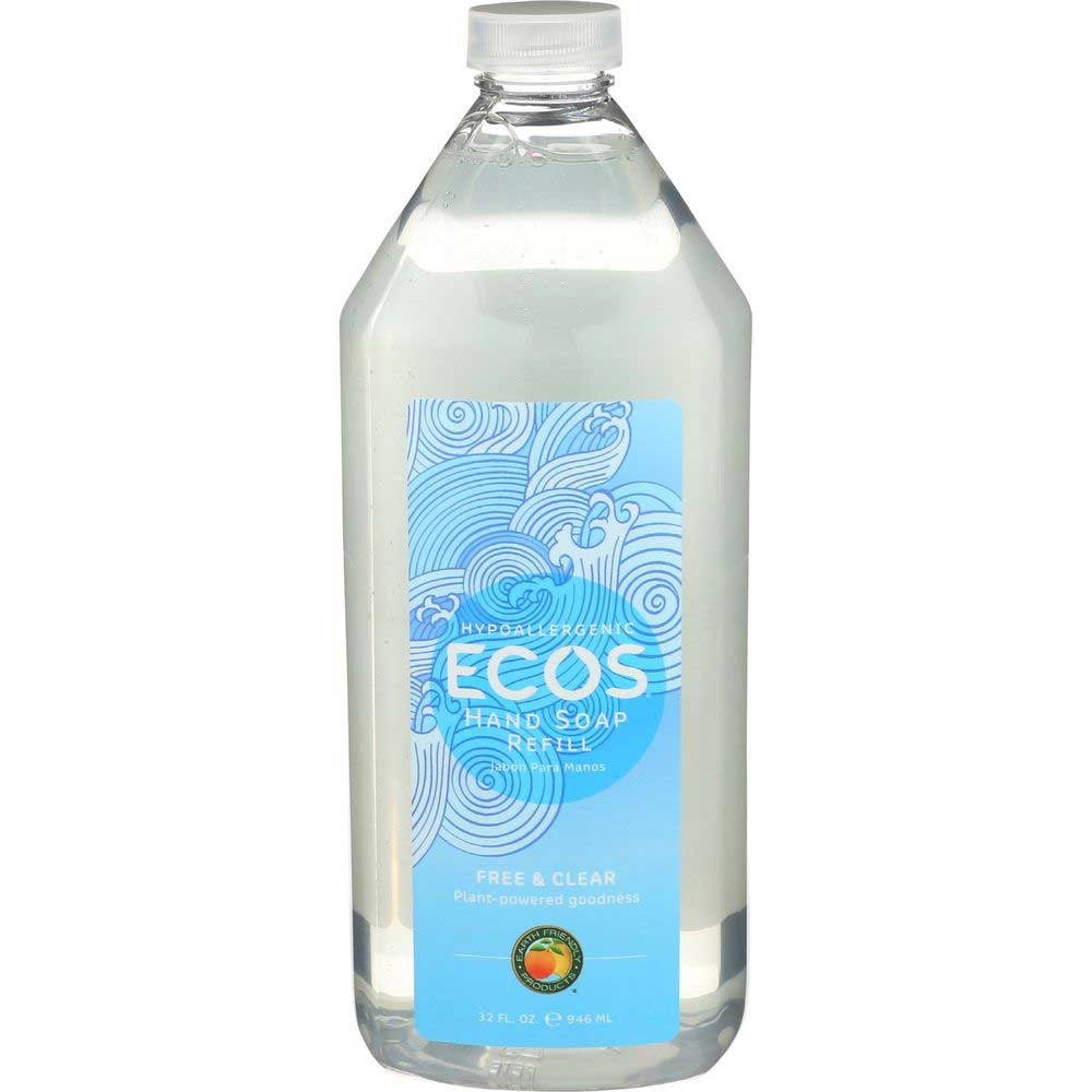 Ecos hypoallergenic free and clear hand soap refill 32 fluid ounce