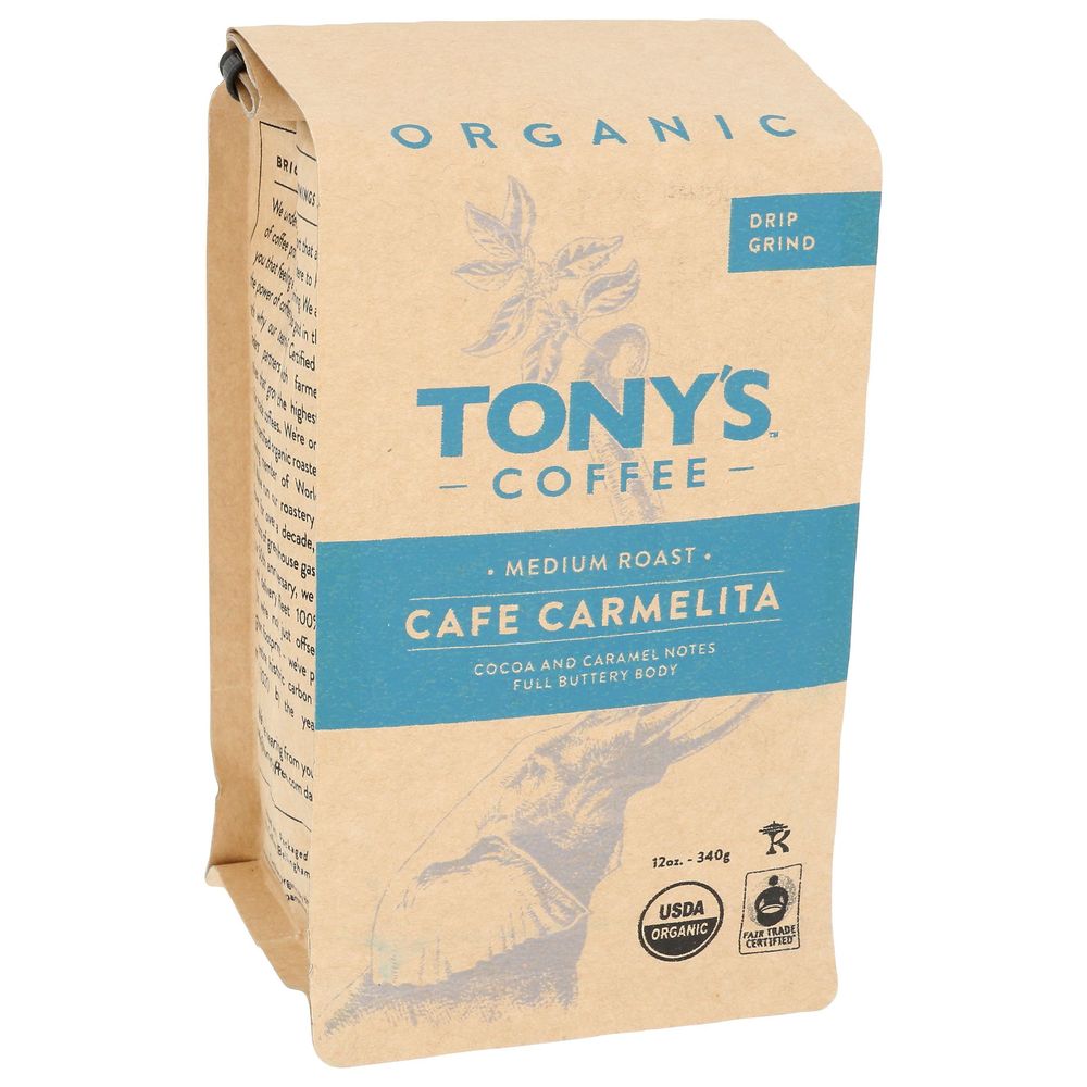 Tonys Coffee Cafe Carmelita Medium Roast Ground Coffee, 12 Ounce -- 6 Per Case