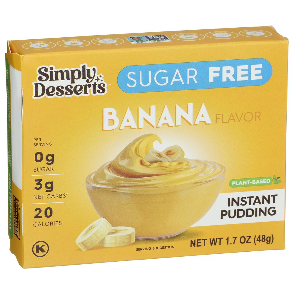Simply Desserts Sugar Free Banana Flavor Instant Pudding, 1.7 Ounce -- 6 Per Case